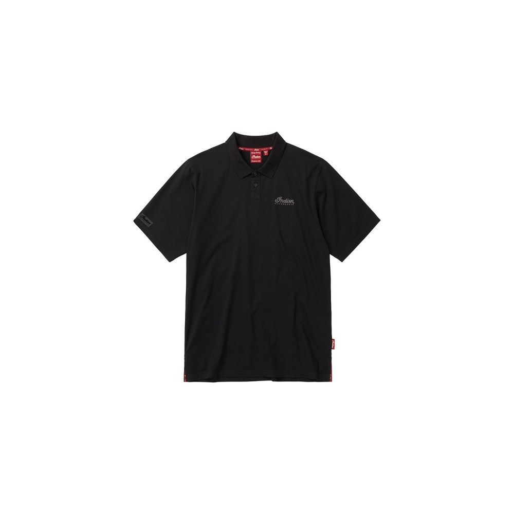 Indian Men's Polo Shirt Black Freedom Motorcycles