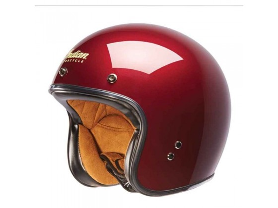 Indian Retro Open Face Crash Helmet RED