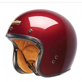 Indian Retro Open Face Crash Helmet RED
