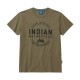 Indian Men's Indian Motorcycle Block Logo Khaki T-Shirt