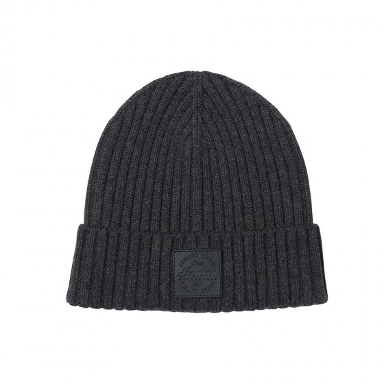 Indian Motorcycle Fisherman Beanie Hat Grey