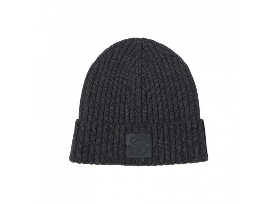 Indian Motorcycle Fisherman Beanie Hat Grey