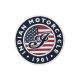 Indian Motorcycle USA Flag Iron On Patch