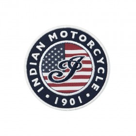 Indian Motorcycle USA Flag Iron On Patch