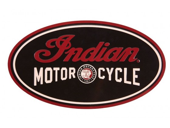 Indian Motorcycle Script Logo Metal Sign Indian Motorcycle Script Logo Metal Sign