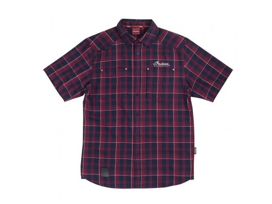 Indian Motorcycle Men's SS Plaid Shirt
