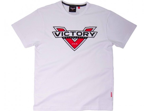 Men's Victory Logo Colour Badge T-Shirt - White Men's Victory Logo Colour Badge T-Shirt - White