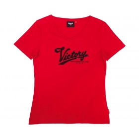 Women's Victory Sequin Logo Tee Red
