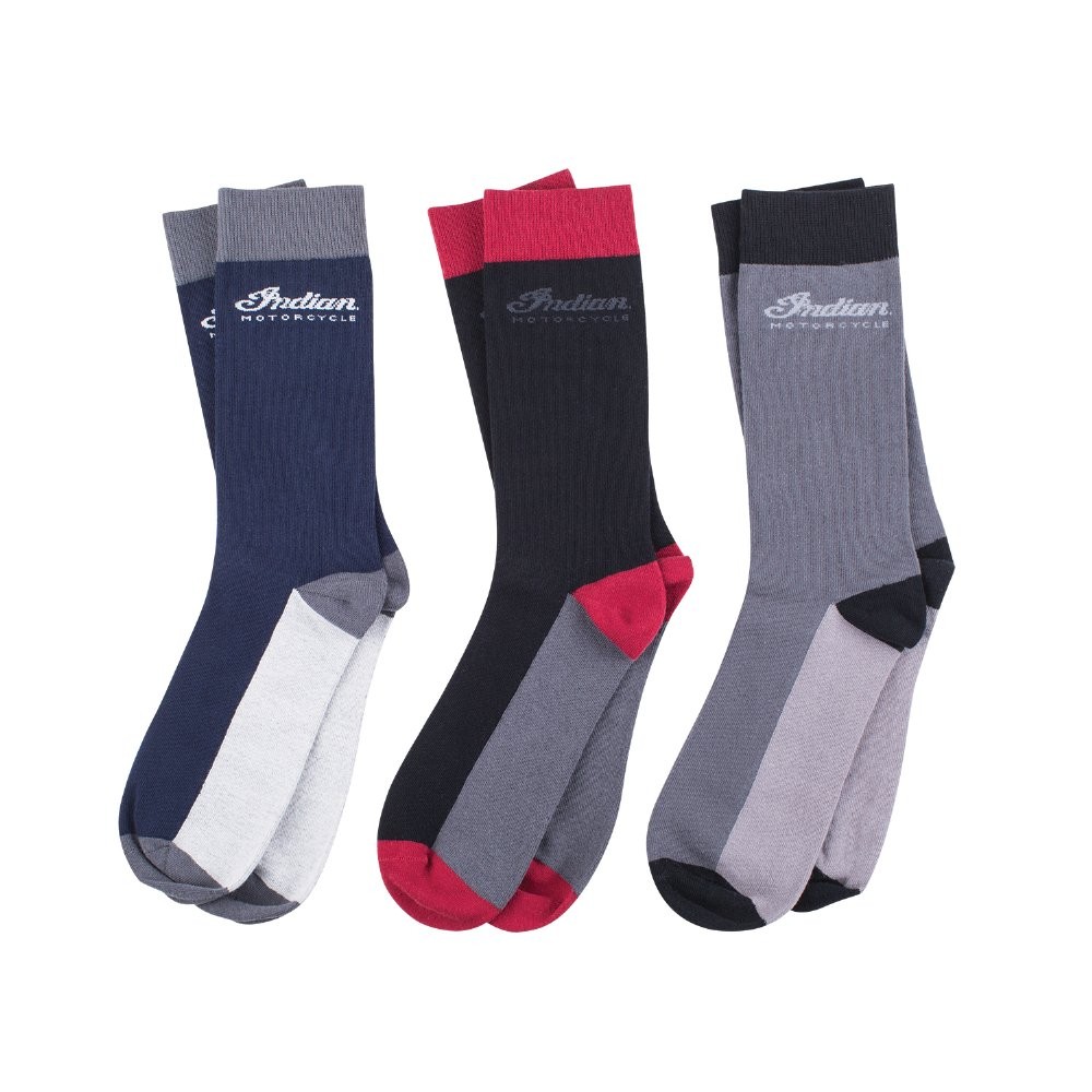 Indian Men's Socks 3 Pack Freedom Motorcycles