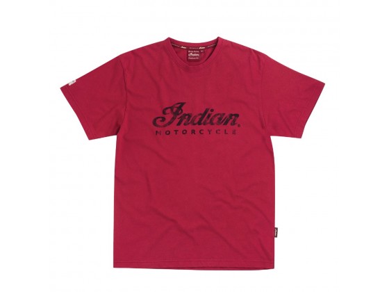 Men's Indian Short Sleeve Red Logo Tee Men's Indian Short Sleeve Red Logo Tee