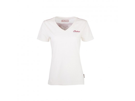 Women's Indian FTR1200 Logo Ecru T-shirt