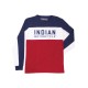 Men's Indian long Sleeve Colour Block T-Shirt