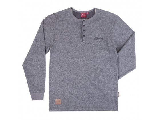 Men's Indian Waffle Henley Long Sleeve T-Shirt Men's Indian Waffle Henley Long Sleeve T-Shirt