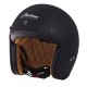 Indian Retro Matt Black Open Face Crash Helmet