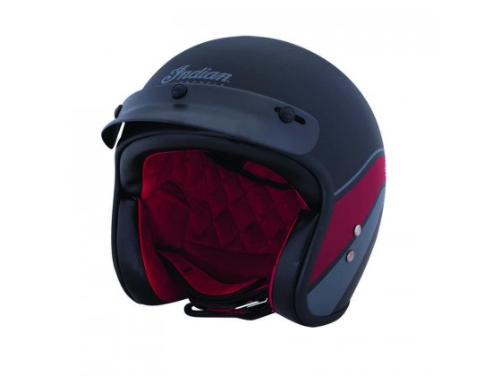 Indian Matte Stripe Open Crash Helmet